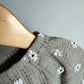 White Flower Long Sleeve Bubble Romper / 12-18m