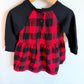 Buffalo Plaid Long Sleeve Dress / 2T