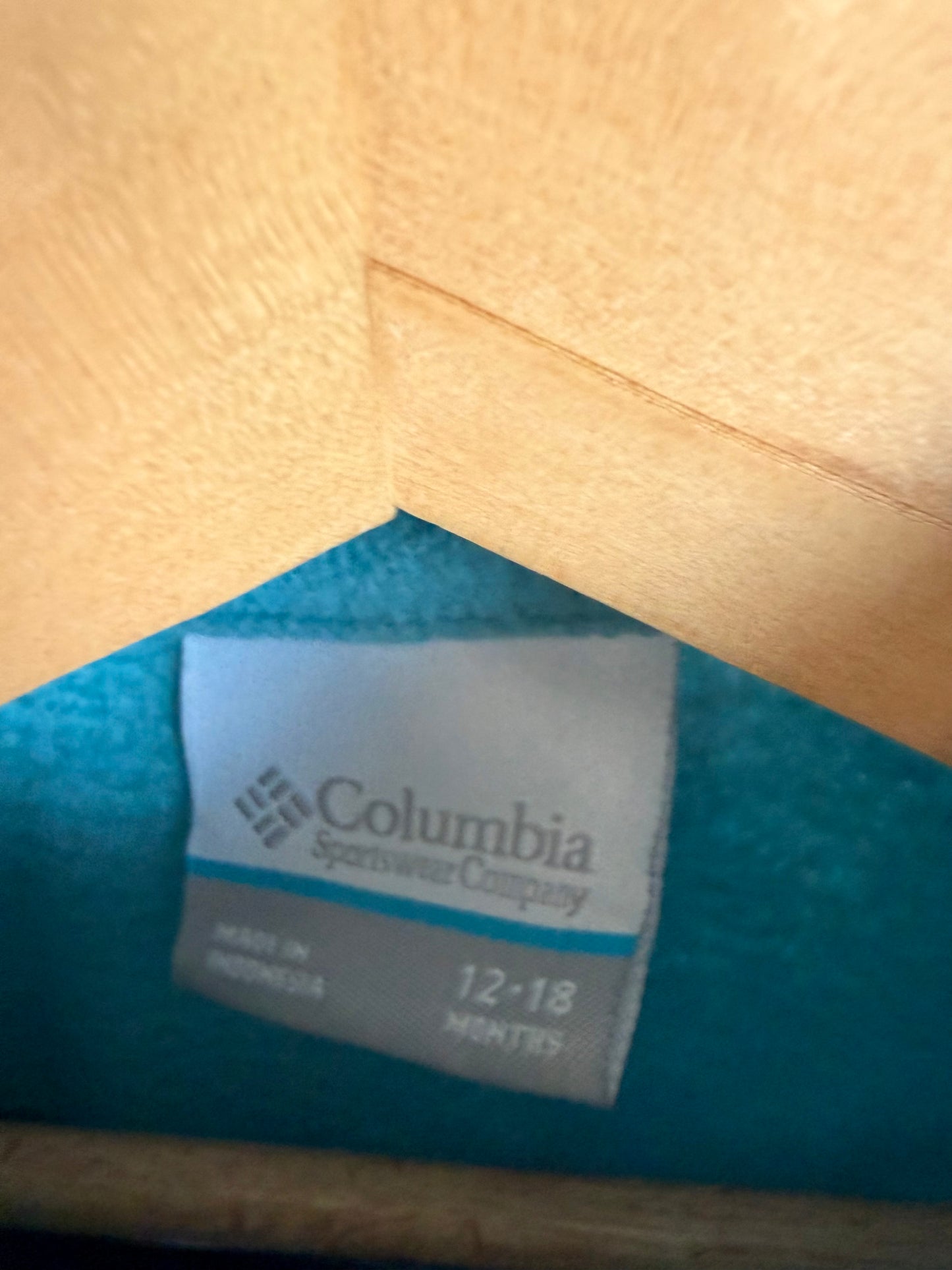 Columbia Two Toned Zipper Sweater / 12-18m