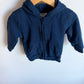 Navy Zipper Hoodie / 12-18m