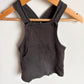 H&M Organic Cotton Charcoal Overall Romper / 2-4m