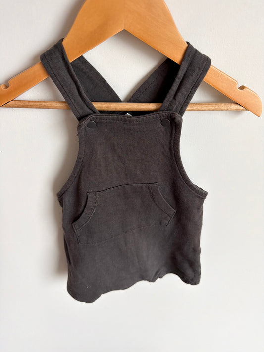 H&M Organic Cotton Charcoal Overall Romper / 2-4m