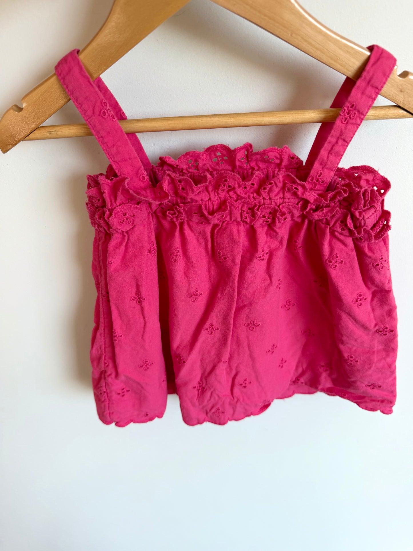 Pink Eyelet Top / 3T