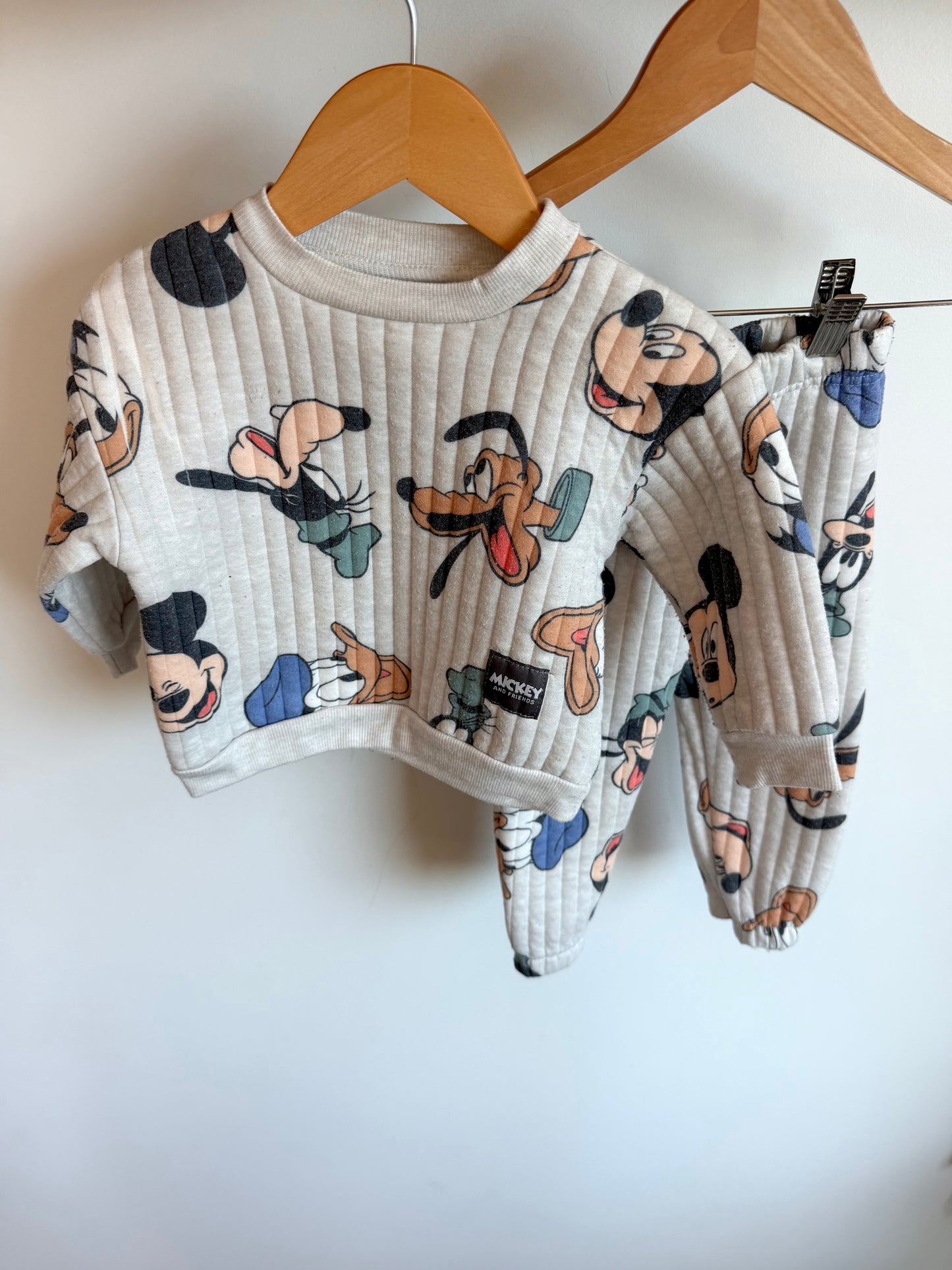 Mickey + Friends Cream Crew + Joggers Set (PLAY) / 2T