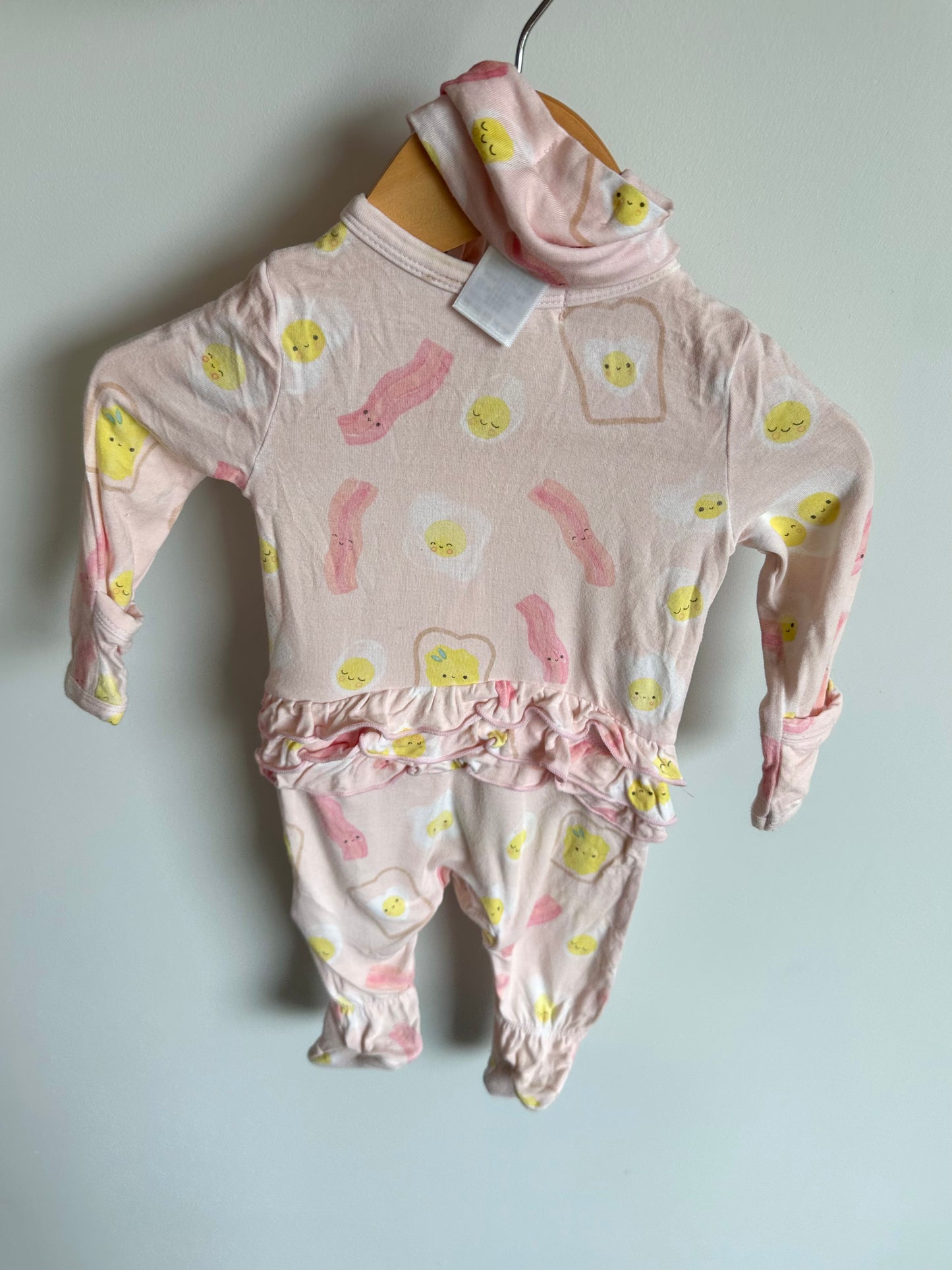 Angel Dear Breakfast Bamboo Sleeper + Headband Set / 0-3m