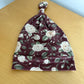 Copper Pearl Floral Knotted Toque / 0-4m?