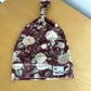 Copper Pearl Floral Knotted Toque / 0-4m?