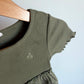 Gap Olive Floral Dress / 12-18m