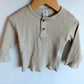 H&M Cream Ribbed Long Sleeve / 12-18m