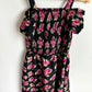 Dark Off Shoulder Floral Romper Dress / 9 years?
