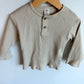 H&M Cream Ribbed Long Sleeve / 12-18m