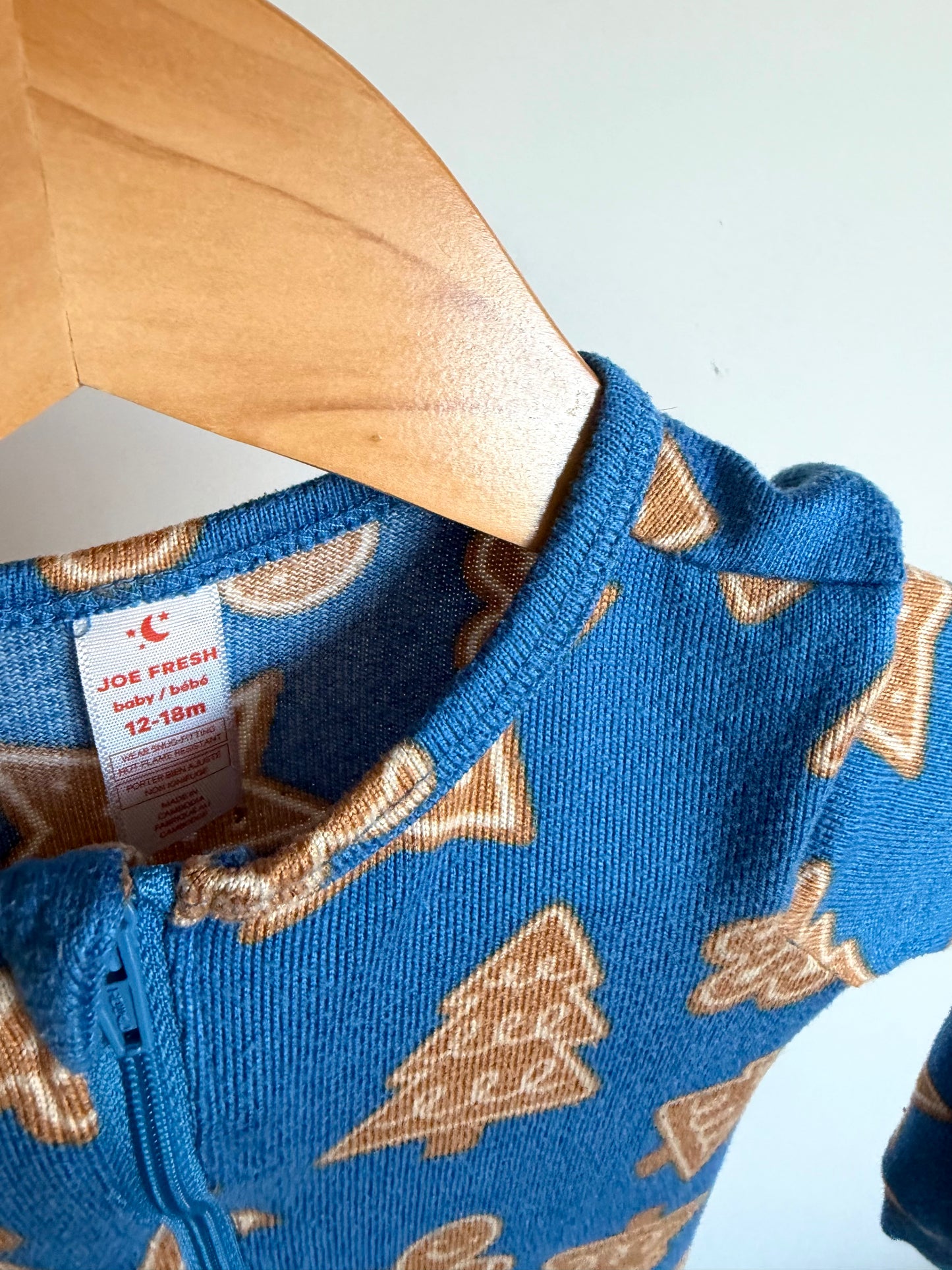 Gingerbread Footless Sleeper / 12-18m