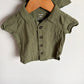 Olive Collared T-shirt + Sun Hat Set / 3m