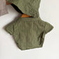 Olive Collared T-shirt + Sun Hat Set / 3m