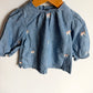 Unicorn Chambray 3/4 Sleeve Top / 3T