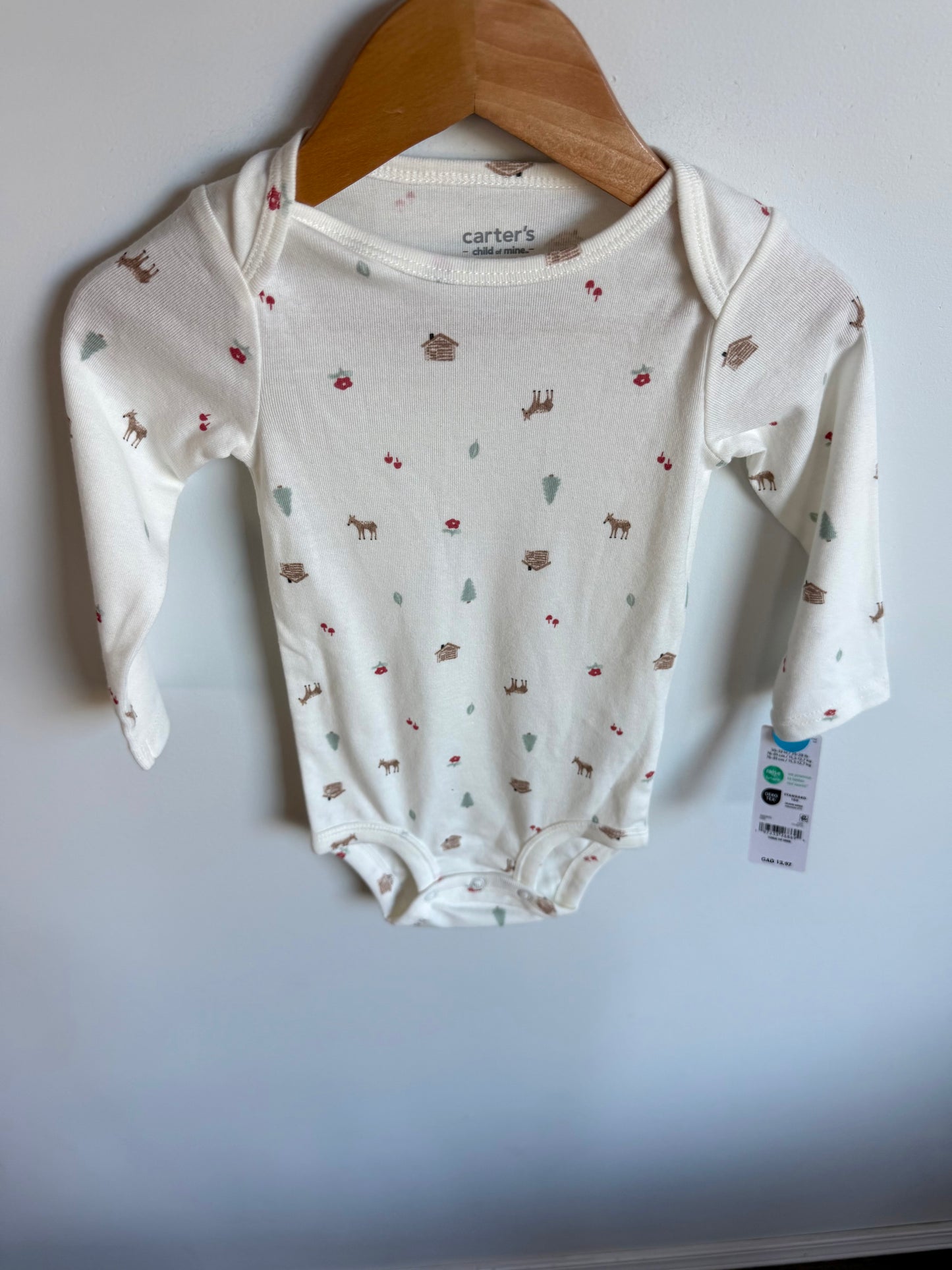Deer Cabin Bodysuit (With tags) / 18m