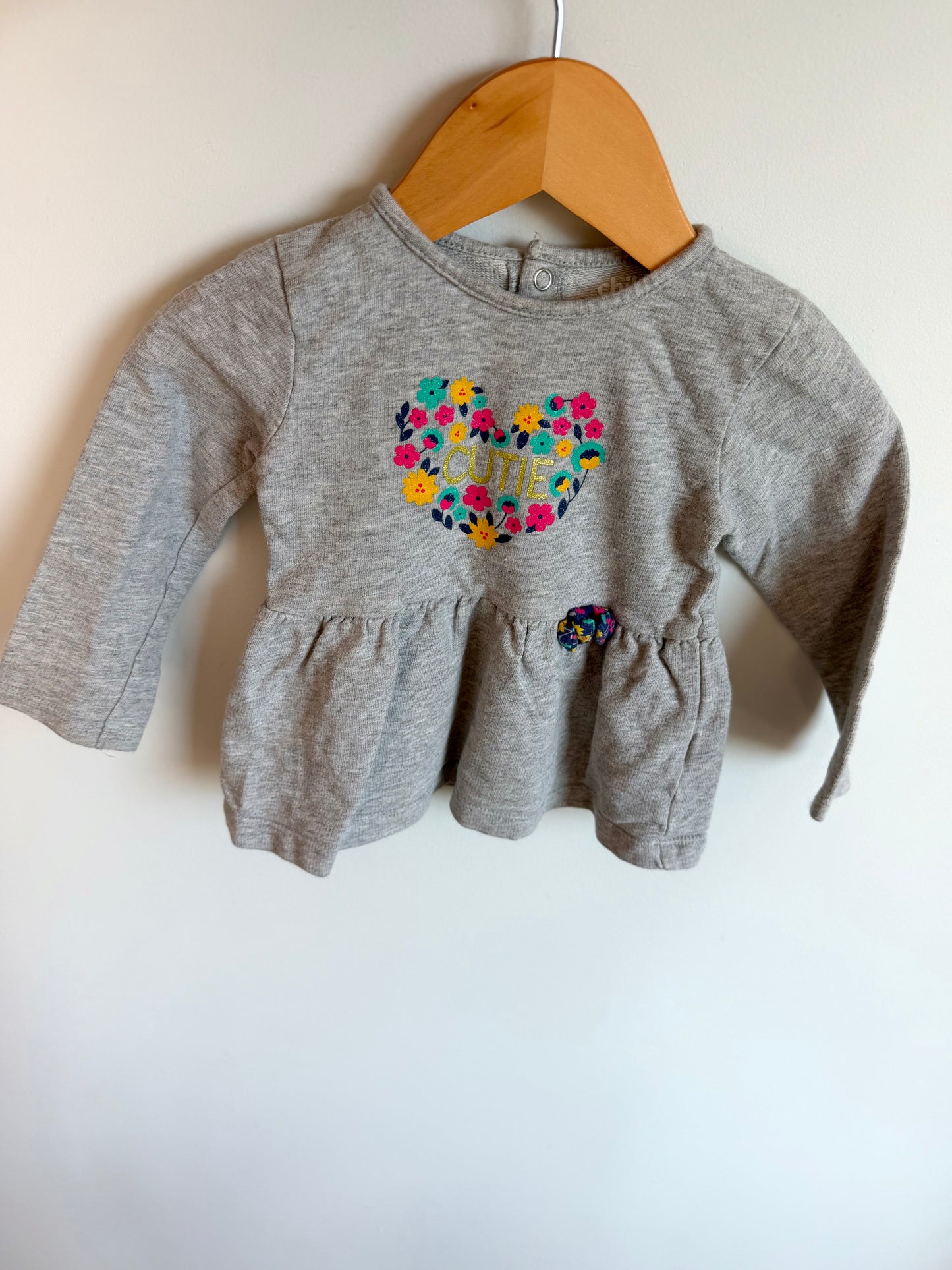 Grey "Cutie" Long Sleeve / 18m