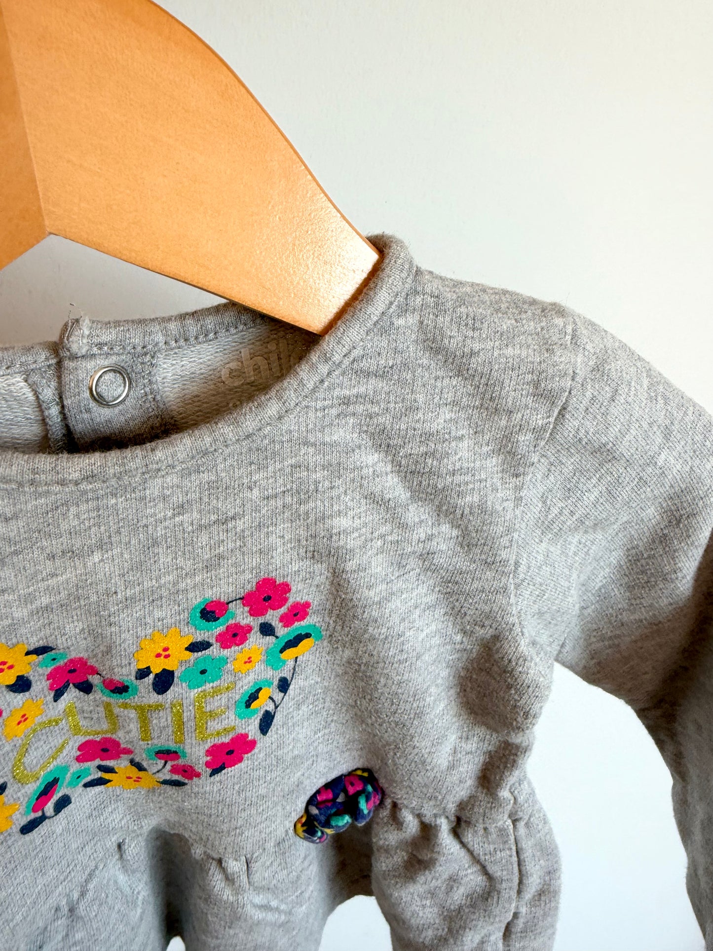 Grey "Cutie" Long Sleeve / 18m