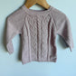 Pink Shimmer Cable Knit Sweater / 24m
