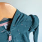 Floral Blue Waffle Hoodie / 18m