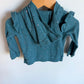 Floral Blue Waffle Hoodie / 18m