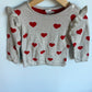 H&M Heart Ruffle Sleeve Sweater / 12-18m