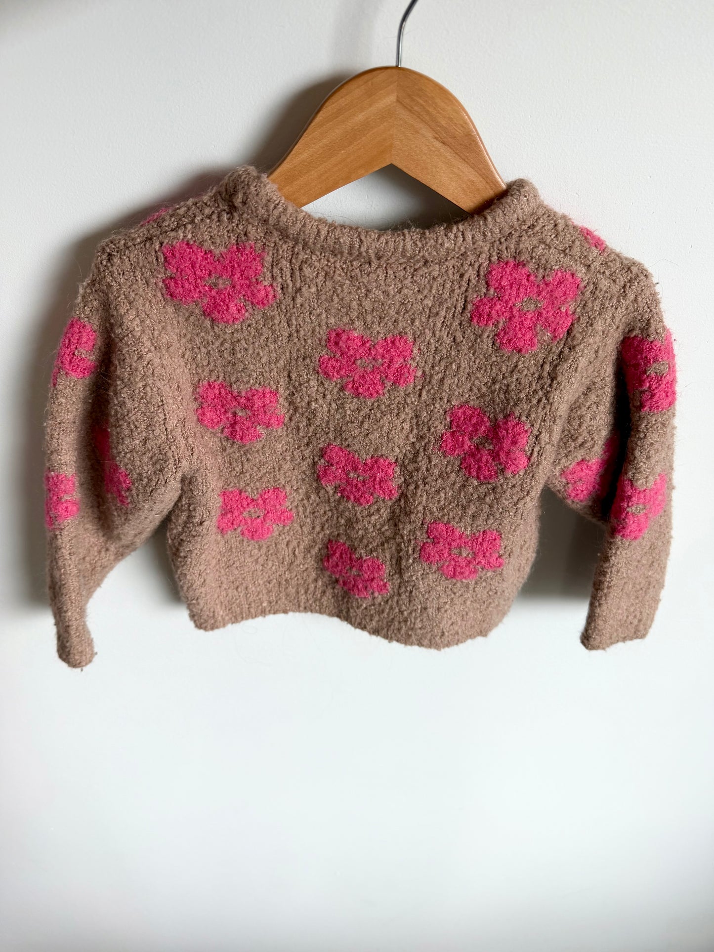 Zara Pink Flowers Sweater / 3T