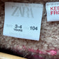 Zara Pink Flowers Sweater / 3T