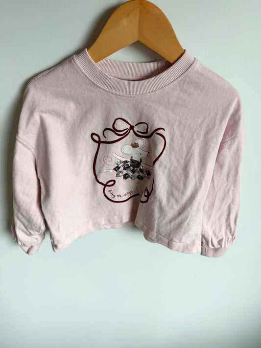 Mouse Ballerina Cropped Top / 3T