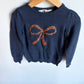 Navy Bow Sparkle Sweater / 2-3T
