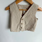 Beige Linen Vest / 9-12m