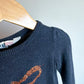 Navy Bow Sparkle Sweater / 2-3T