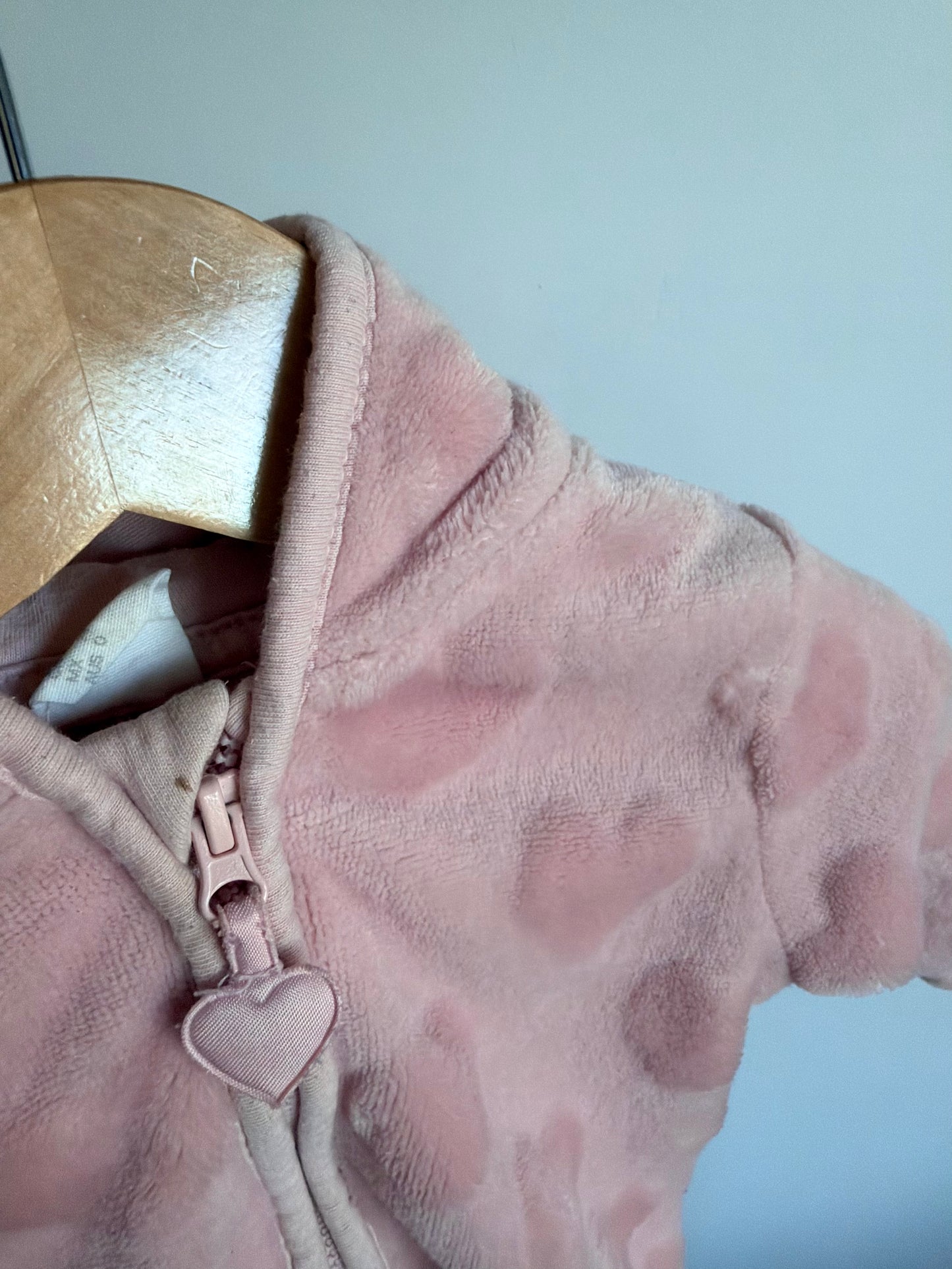 Pink Heart Ears Sweater / 6-9m