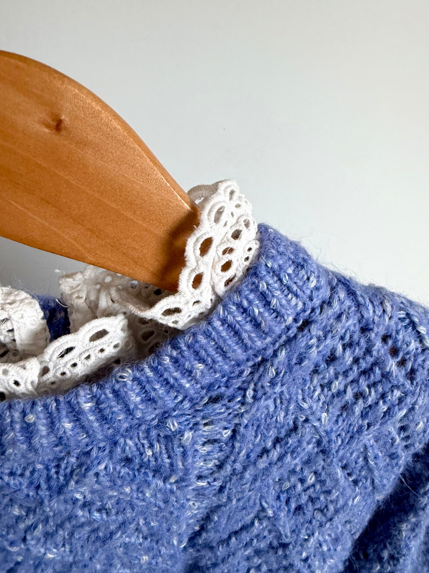 M&S Lace Collar Periwinkle Sweater / 3T