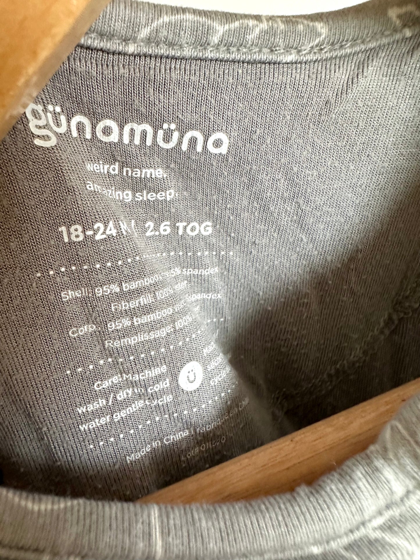 Grey Polar Bear Bamboo Sleep Sack 2.6 Tog / 18-24m