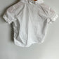 White Button Up Short Sleeve Top / 9-12m