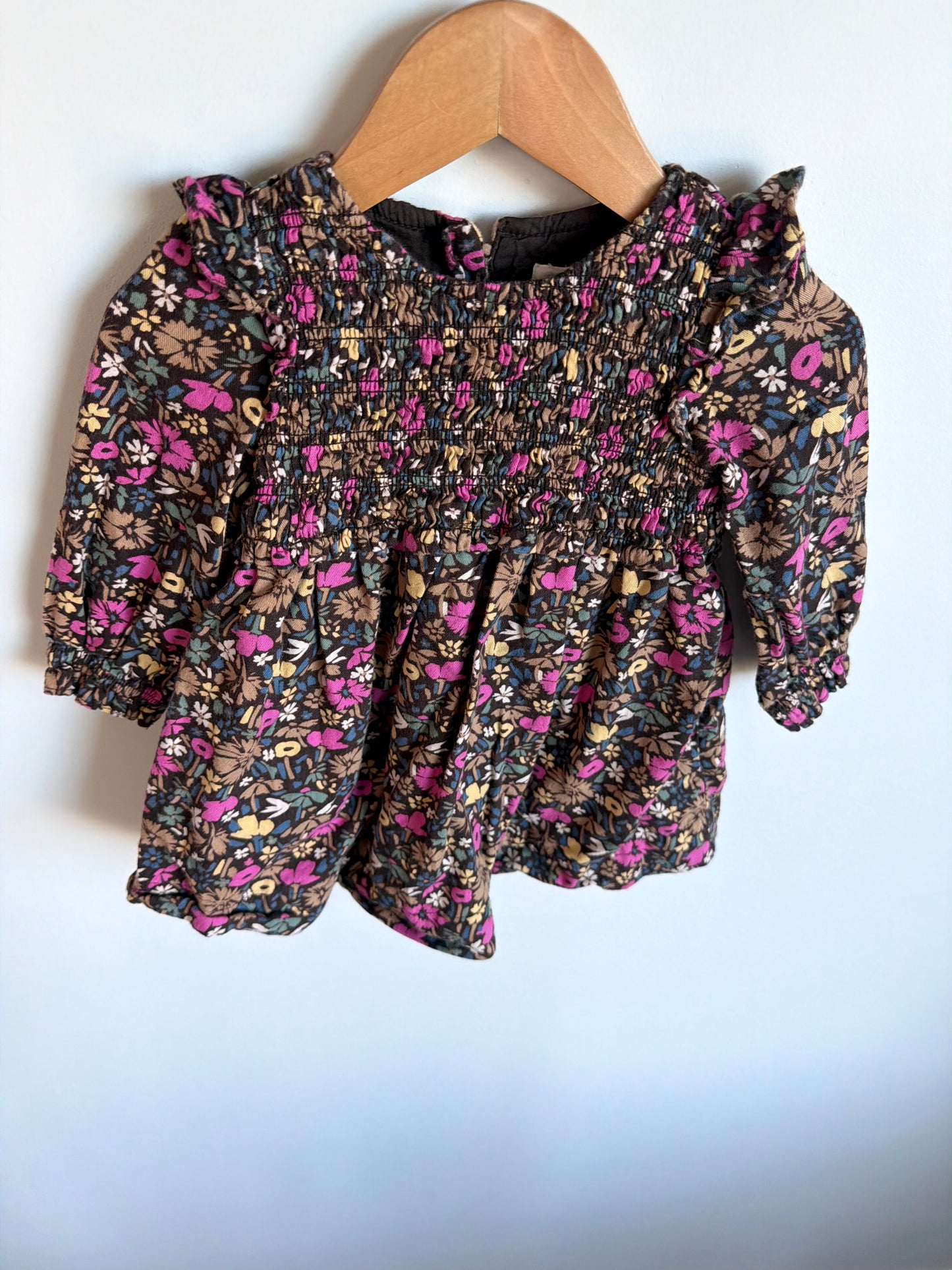 Gap Floral Rushing Dress / 12-18m