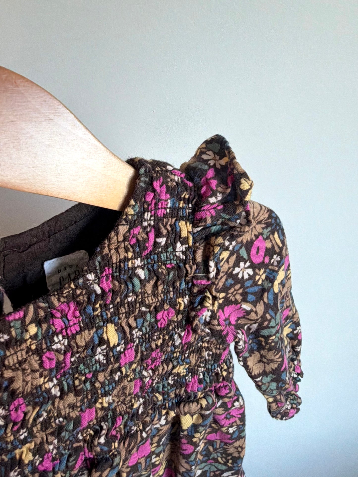 Gap Floral Rushing Dress / 12-18m