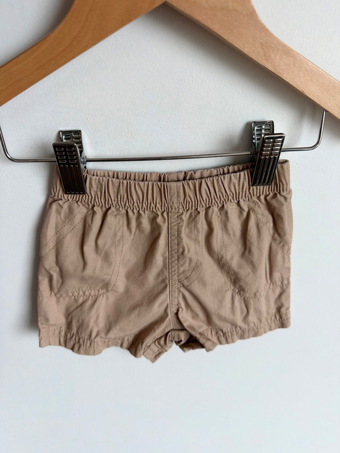 Tan Elastic Waist Shorts / 3m