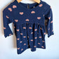 Heart Navy Long Sleeve Dress / 18-24m