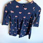 Heart Navy Long Sleeve Dress / 18-24m