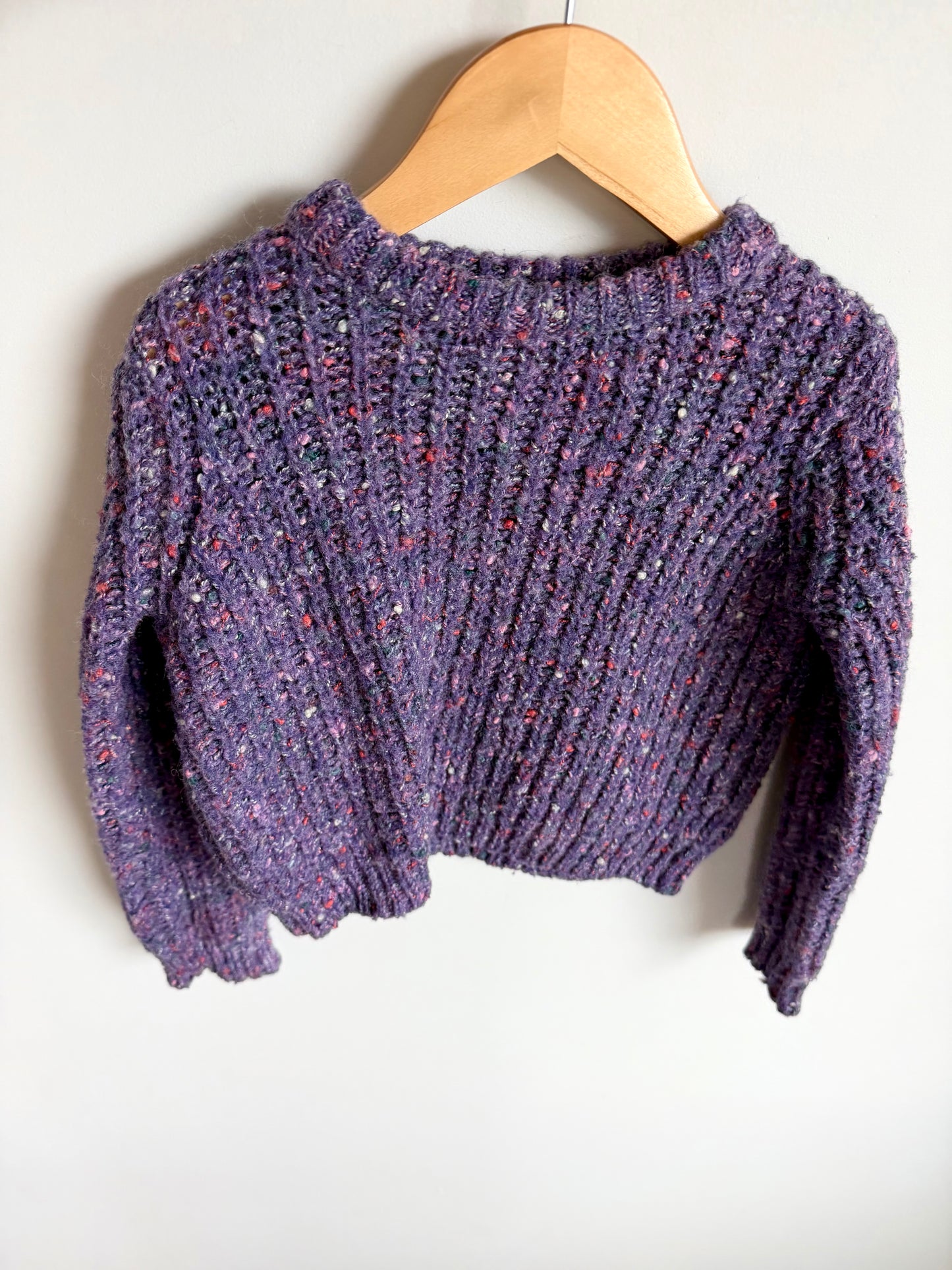 Purple Speckled Sweater / 5-6 years
