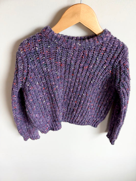 Purple Speckled Sweater / 5-6 years