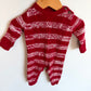 Red + White Cable Knit Jumpsuit / 0-3m