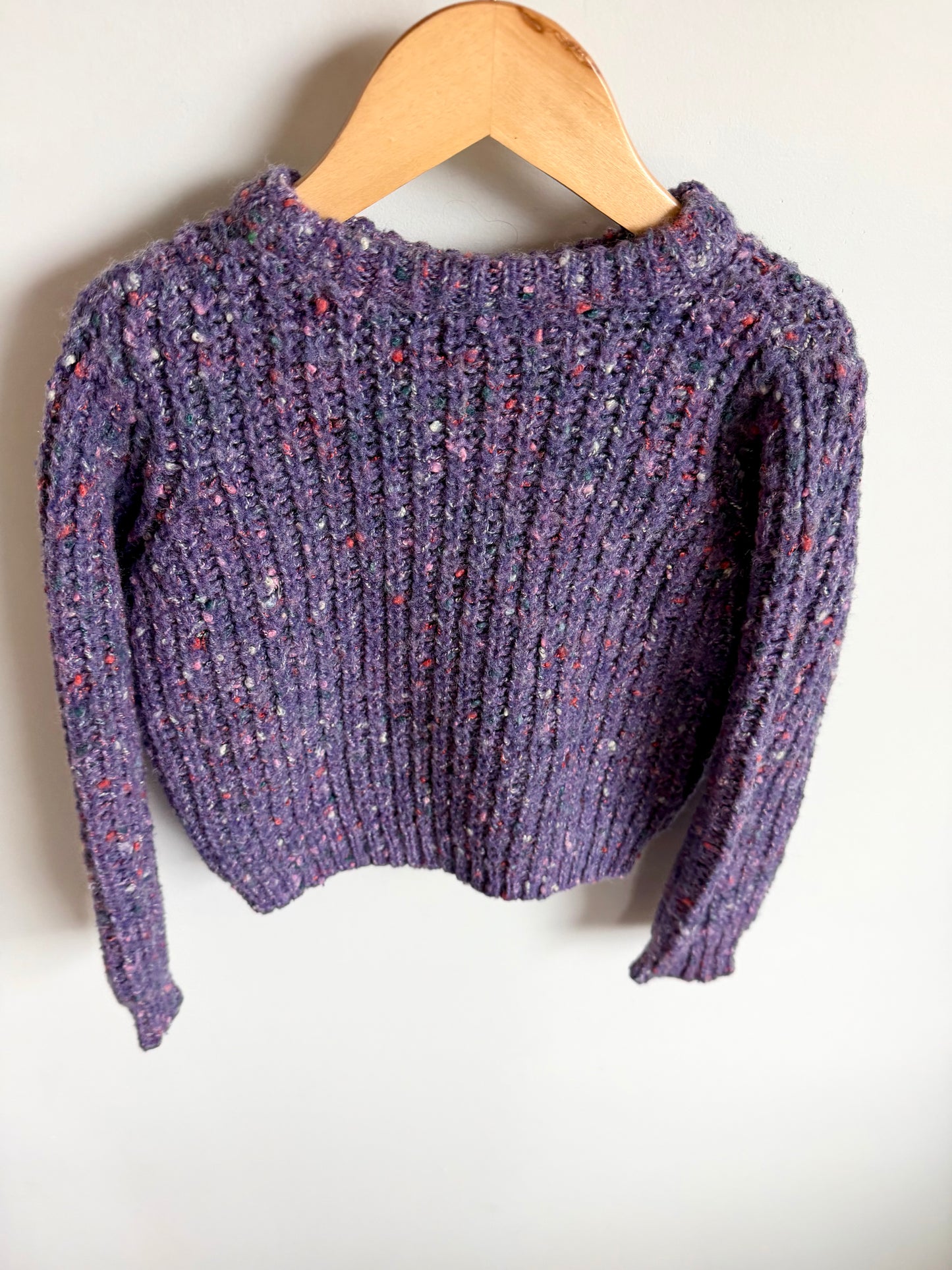 Purple Speckled Sweater / 5-6 years