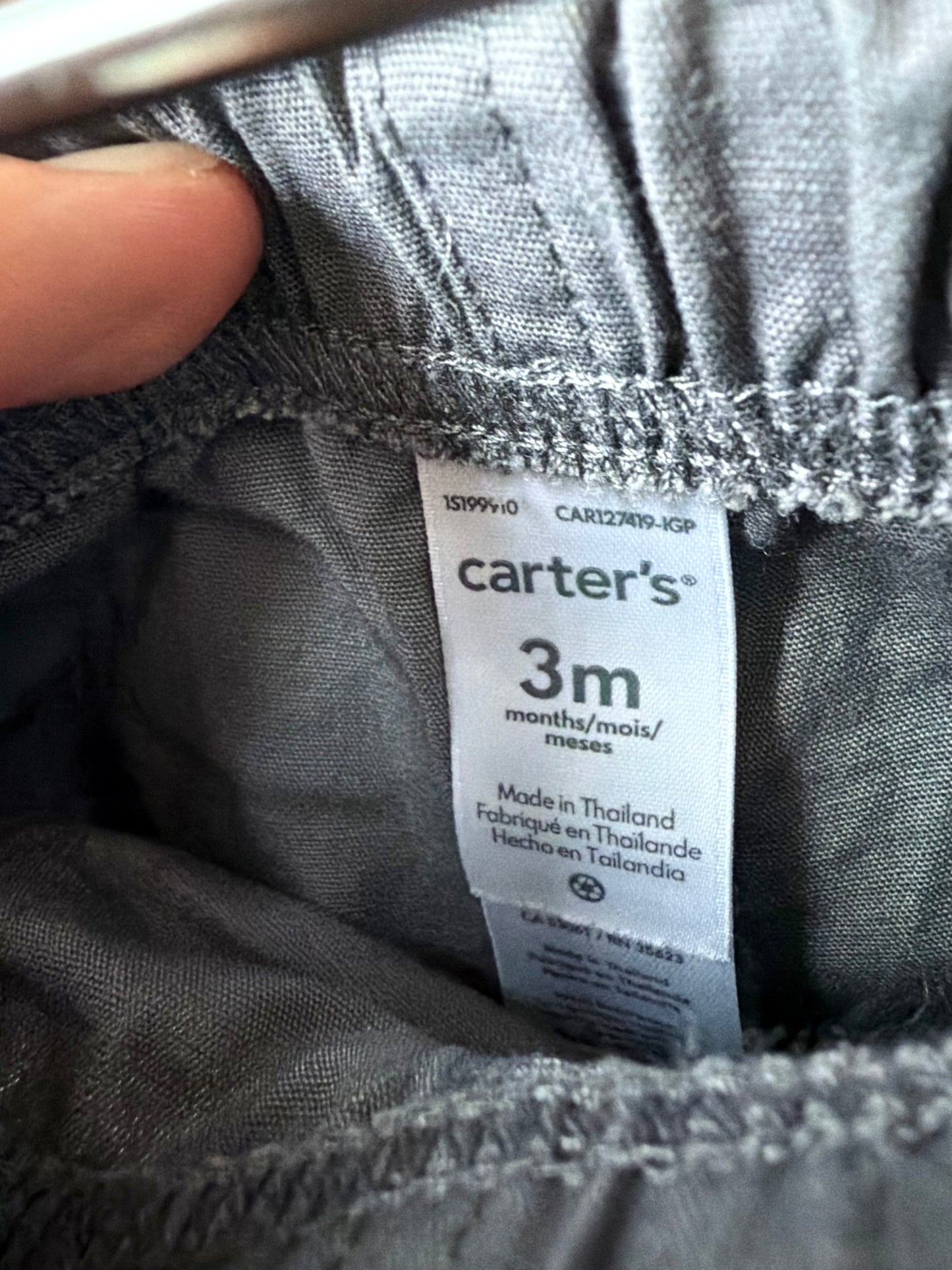 Grey Elastic Waist Shorts / 3m