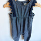 Chambray Navy Lace Jumpsuit / 12-18m
