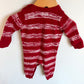 Red + White Cable Knit Jumpsuit / 0-3m