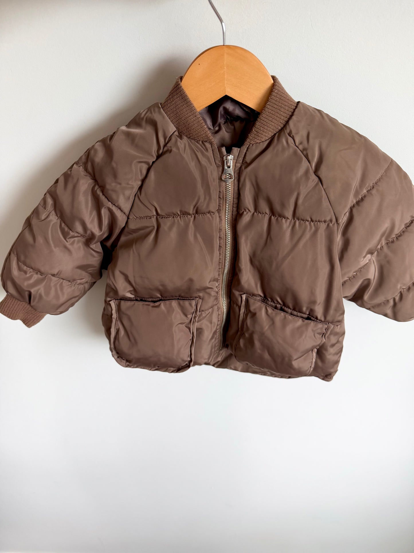 Zara Puffer Taupe Jacket / 18-24m