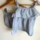 H&M Blue Checkered Tank + Shorts Set / 2-3T